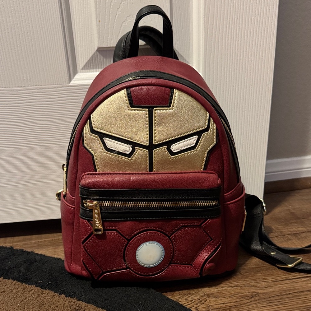 Iron Man Themed Red and Gold loungefly Backpack